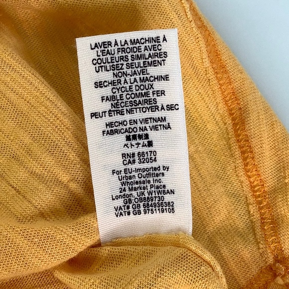 Free People Poppy Gold front knot square neck Tank top size Medium NWT - Picture 6 of 14